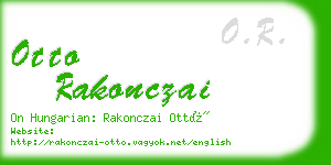 otto rakonczai business card